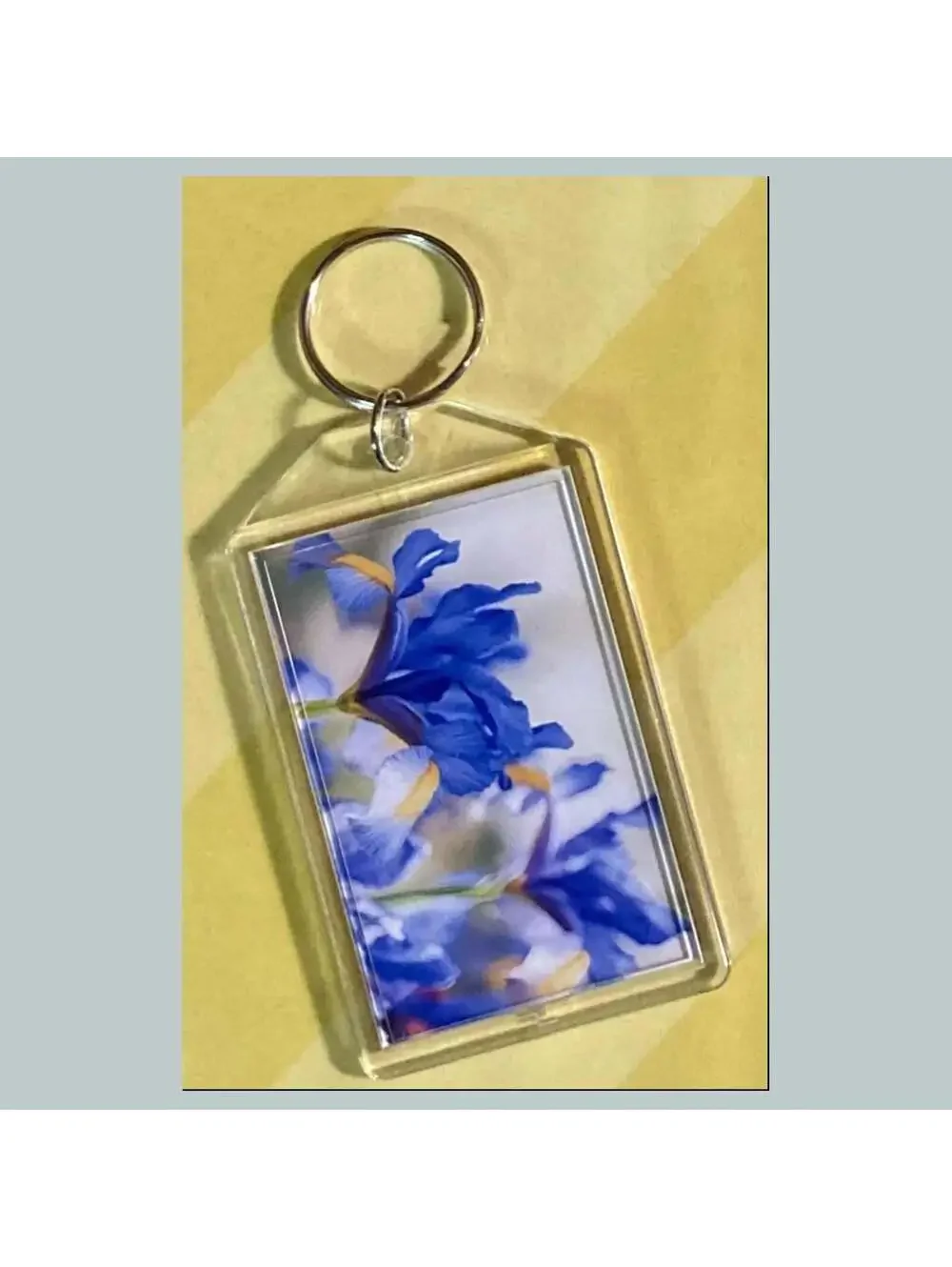 3677 Dutch Iris Acrylic Keychain | Floral Keychain | Flower Lover Gift